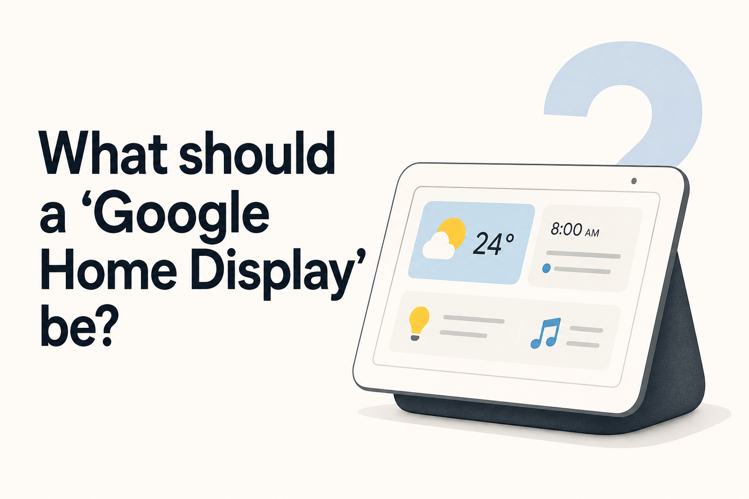 What should a 'Google Home Display' be?