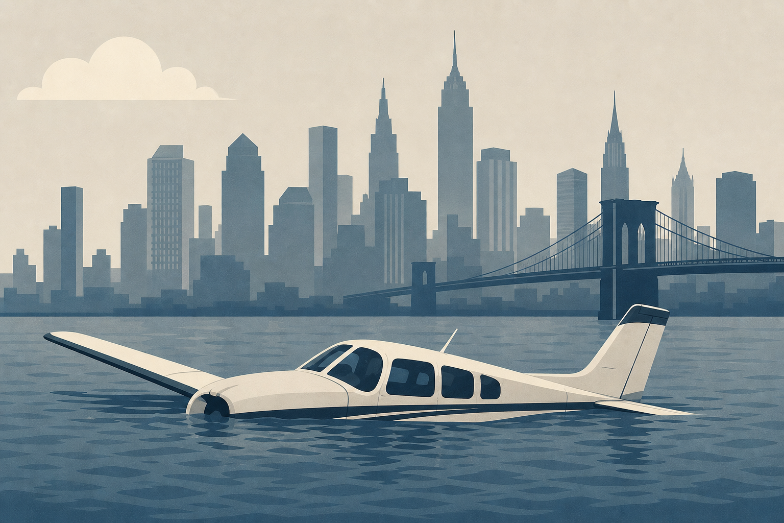 Small plane makes hard landing into New York’s East River, officials say