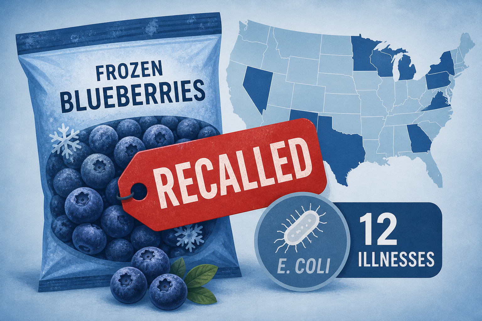 PSA: Frozen Blueberries Recalled Across 8 States After 12 E. Coli Illnesses