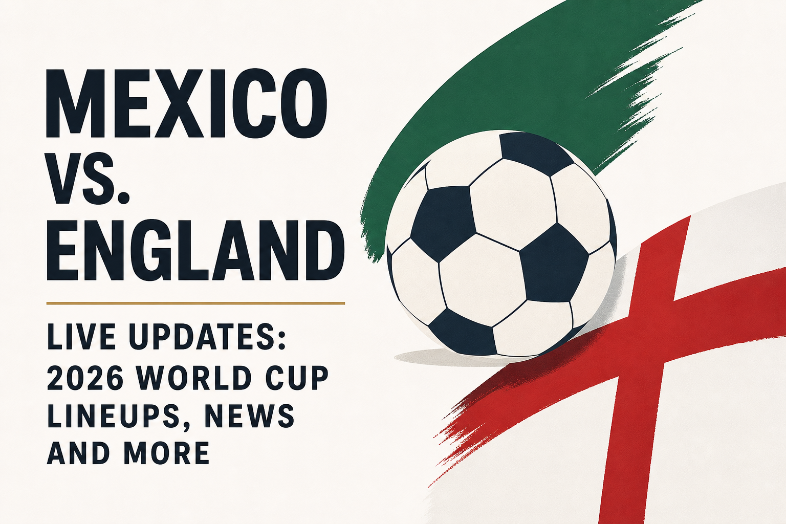 Mexico vs. England live updates: 2026 World Cup lineups, news and more