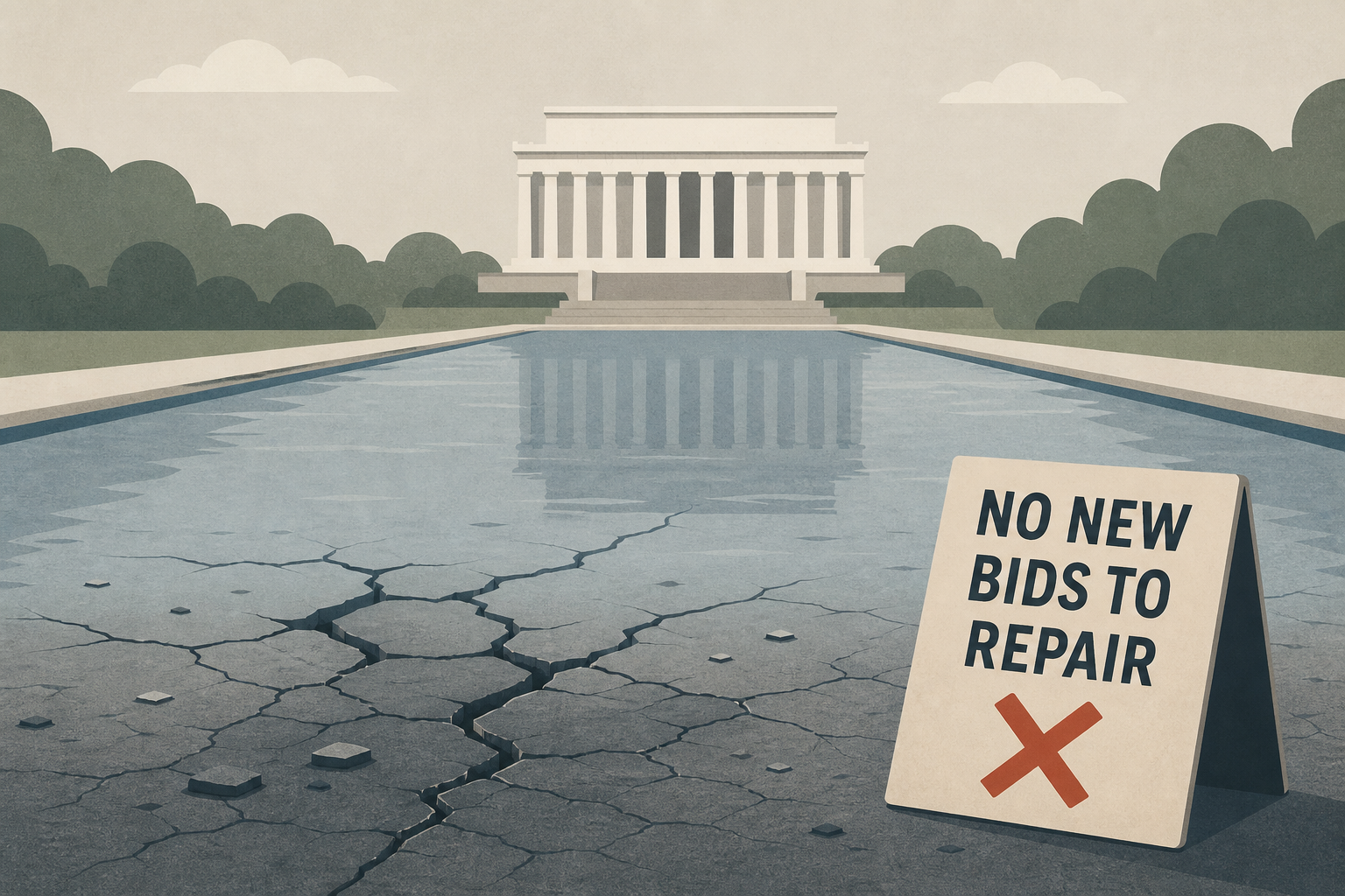 Trump's administration won't seek new bids to repair the Reflecting Pool