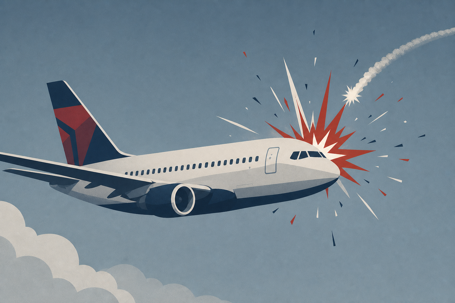 Delta Flight 'felt a big bang' after apparently being hit by firework