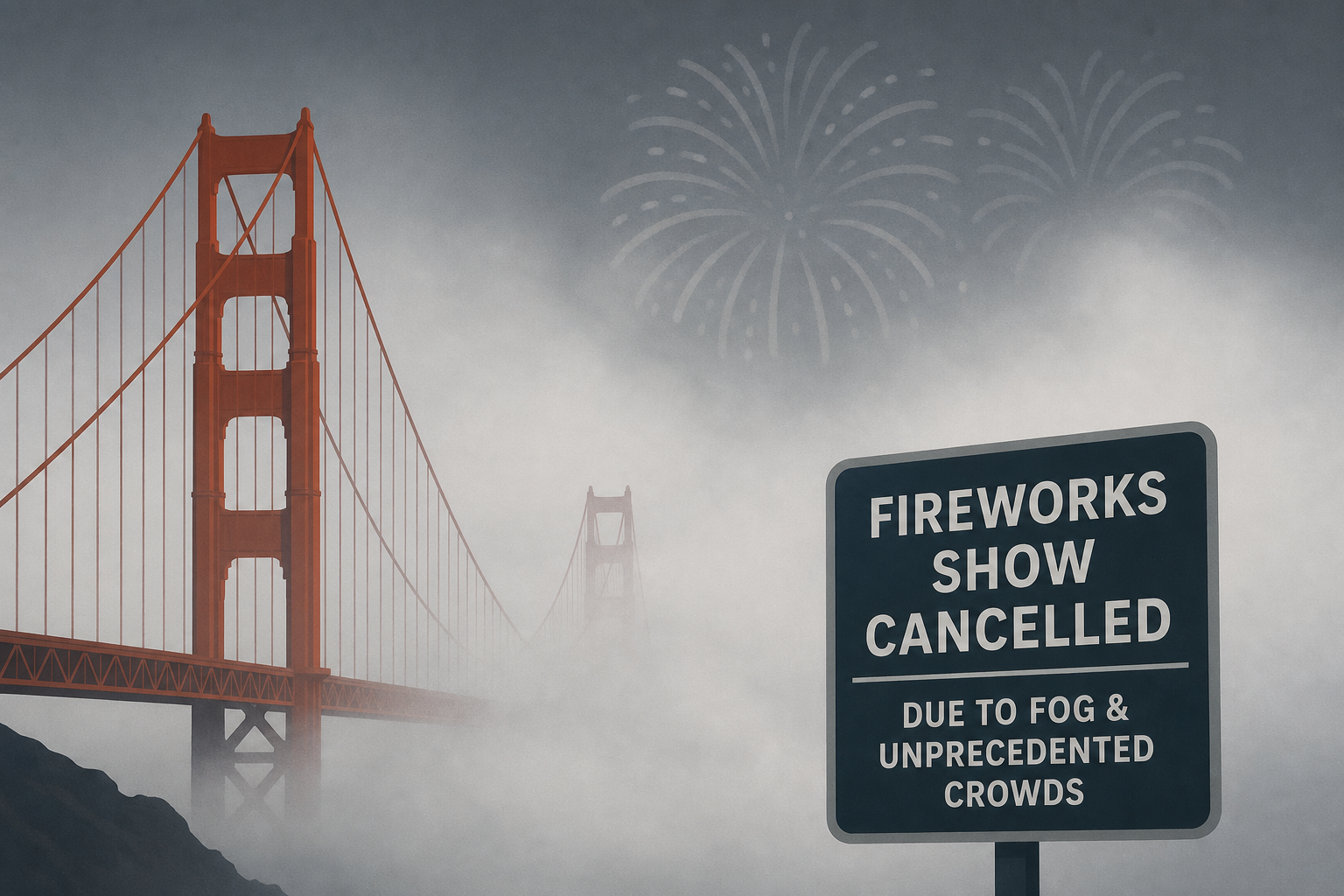 Historic SF fireworks show derailed by fog, 'unprecedented crowds'