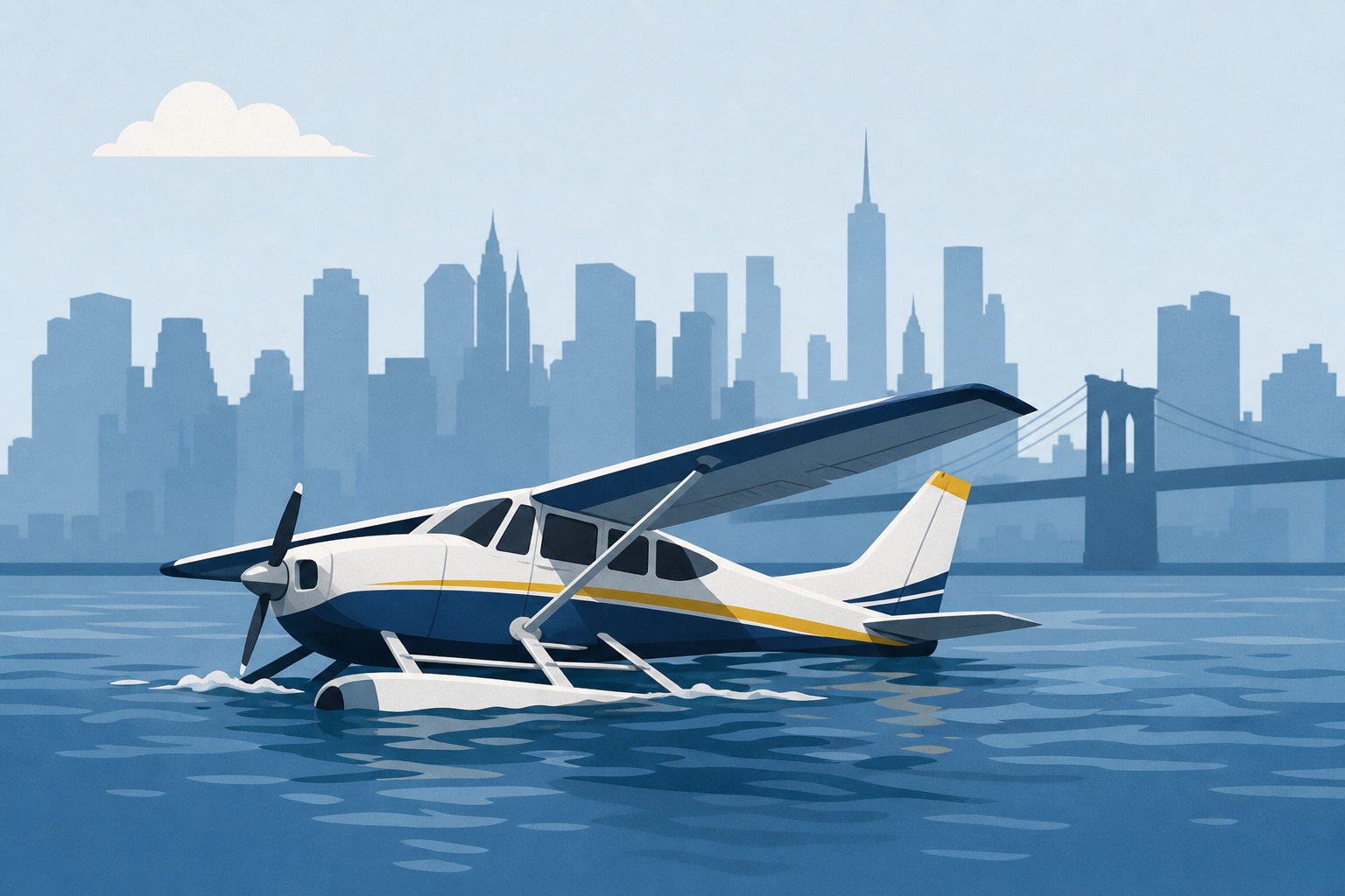 Video shows seaplane after hard landing in New York City's East River