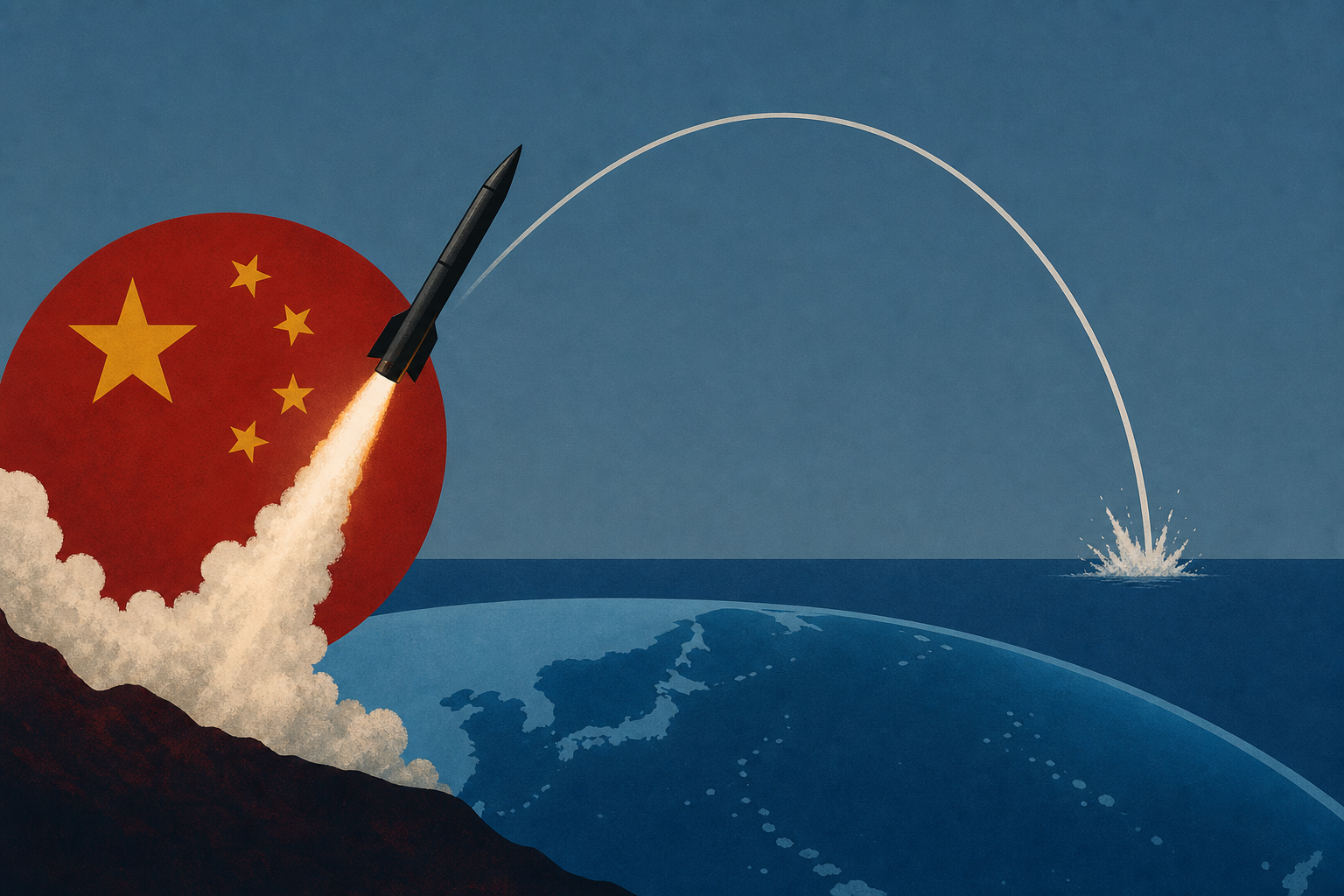 China Test Fires Long-Range Ballistic Missile in the Pacific
