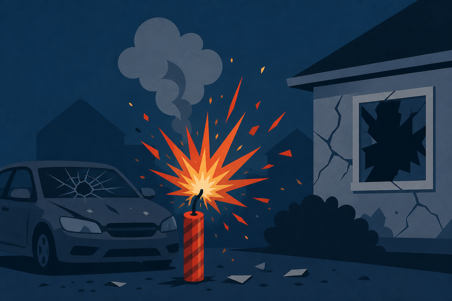 Illegal fireworks explosion injures 5, damages cars and home in Salem neighborhood