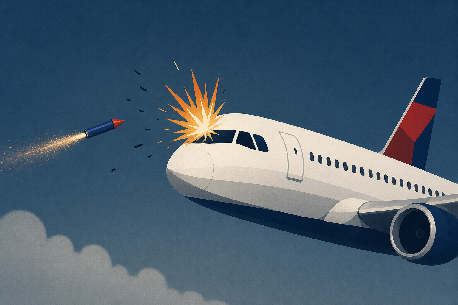 Delta Flight 'felt a big bang' after apparently being hit by firework