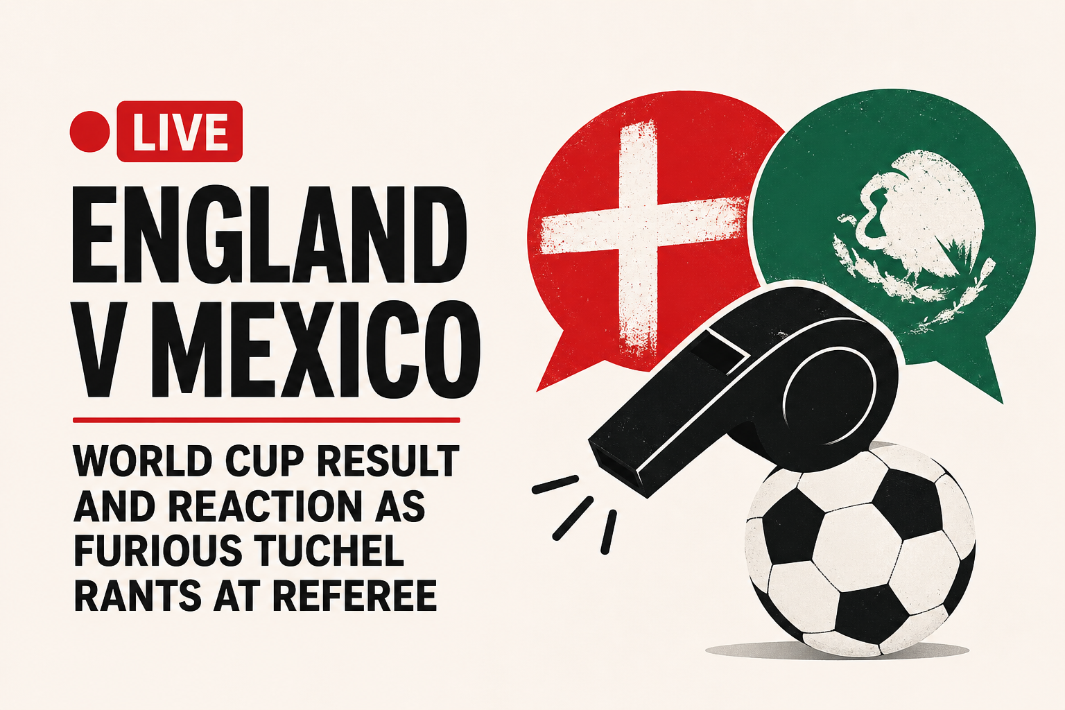 England v Mexico LIVE: World Cup result and reaction as furious Tuchel rants at referee