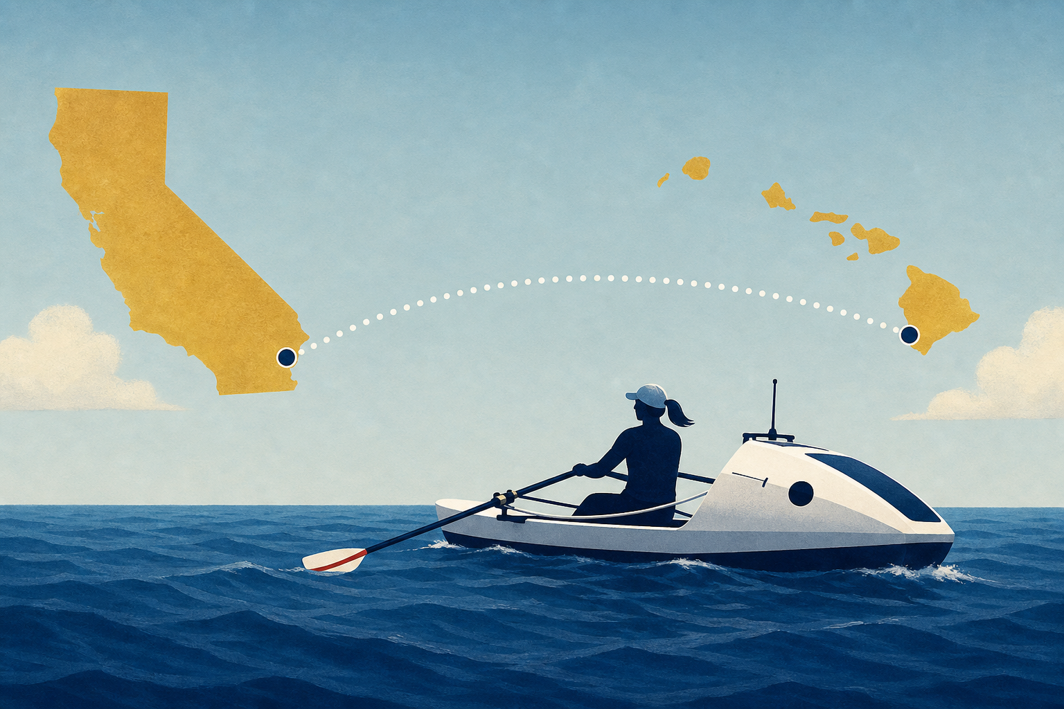 First American Woman Rows Solo From California to Hawaii