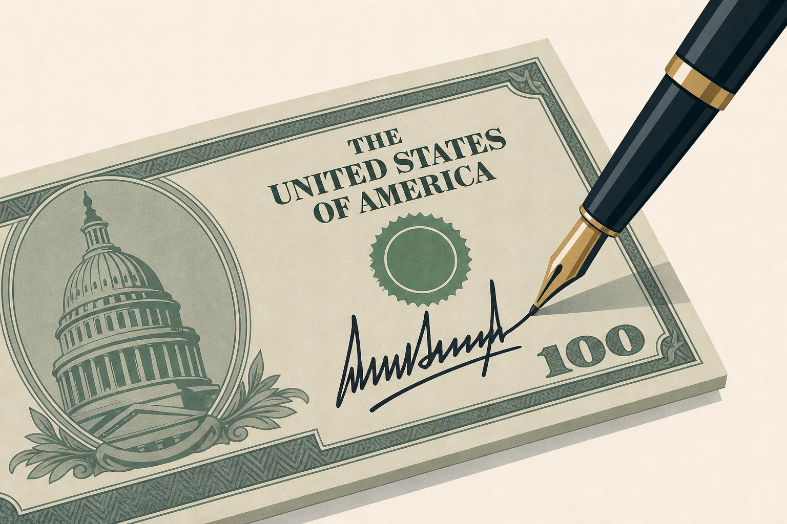 Donald Trump Just Became the First Sitting President to Sign American Money