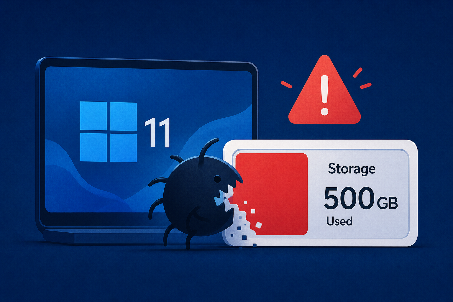 Microsoft admits a Windows 11 bug is eating up to 500GB of storage, verify if you are affected