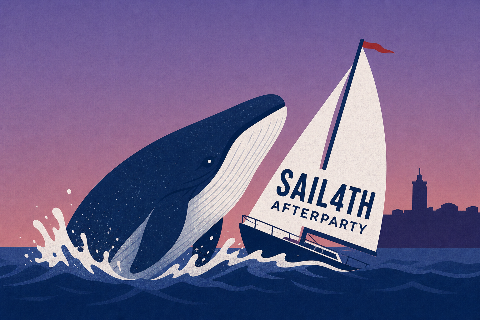 Early Addition: A whale crashed the Sail4th afterparty off Staten Island