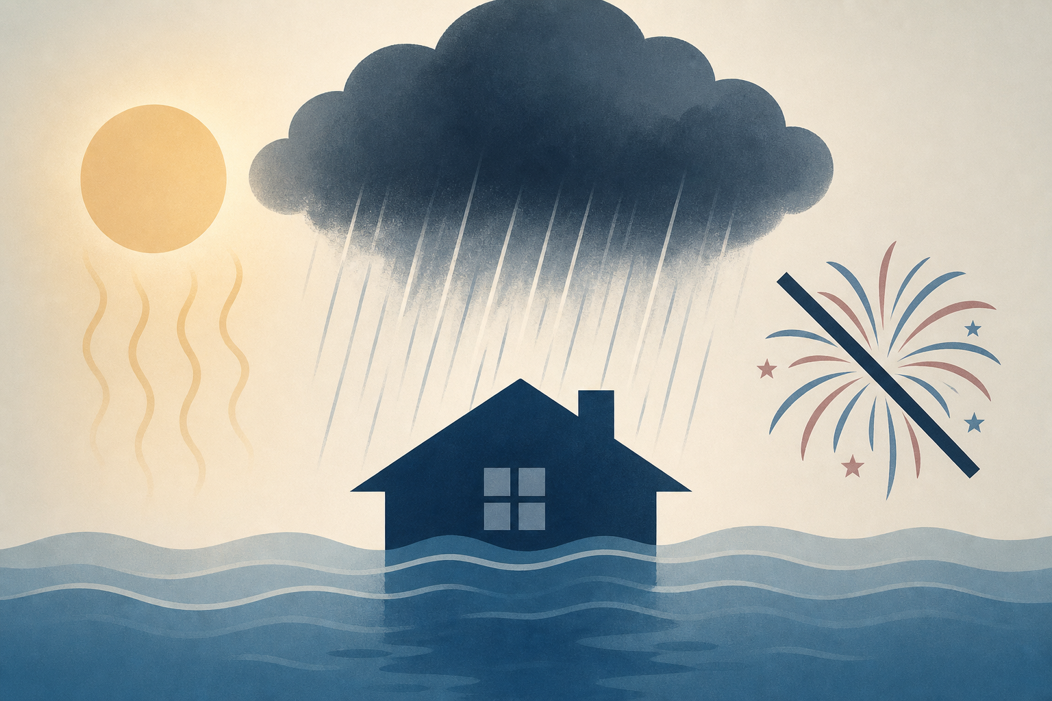 Millions brace for flooding after deadly heat, storms damper July 4th celebrations