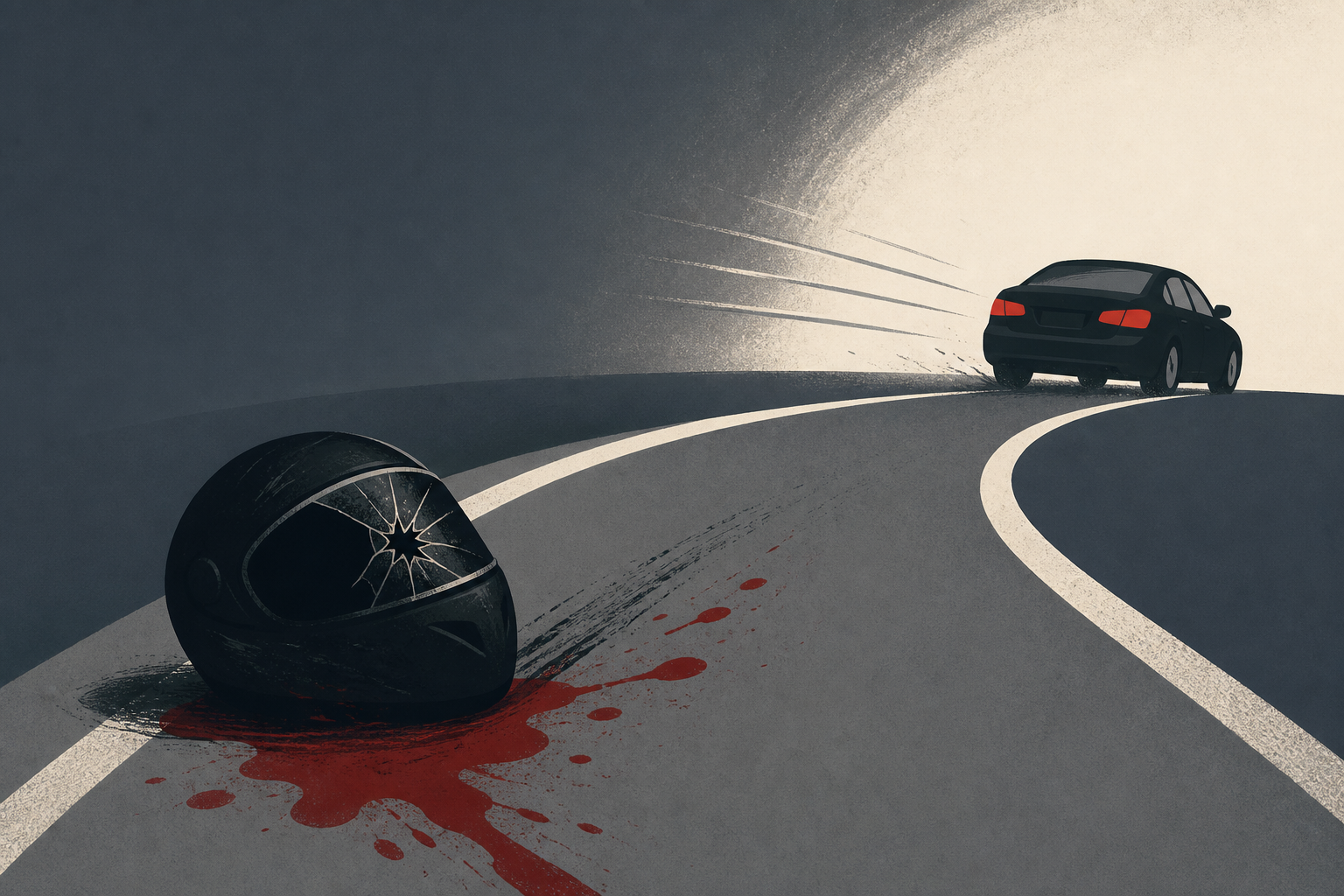 Bleeding Driver Flees Crash Scene After Telling Biker He'll 'Lose My Life Forever'