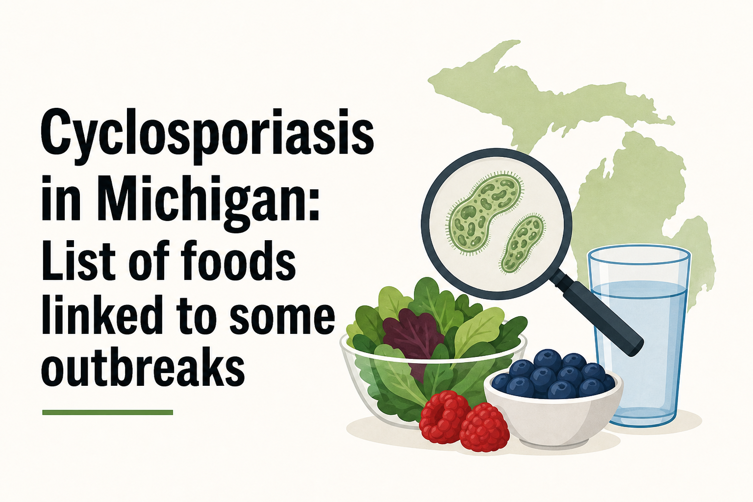 Cyclosporiasis in Michigan: List of foods linked to some outbreaks