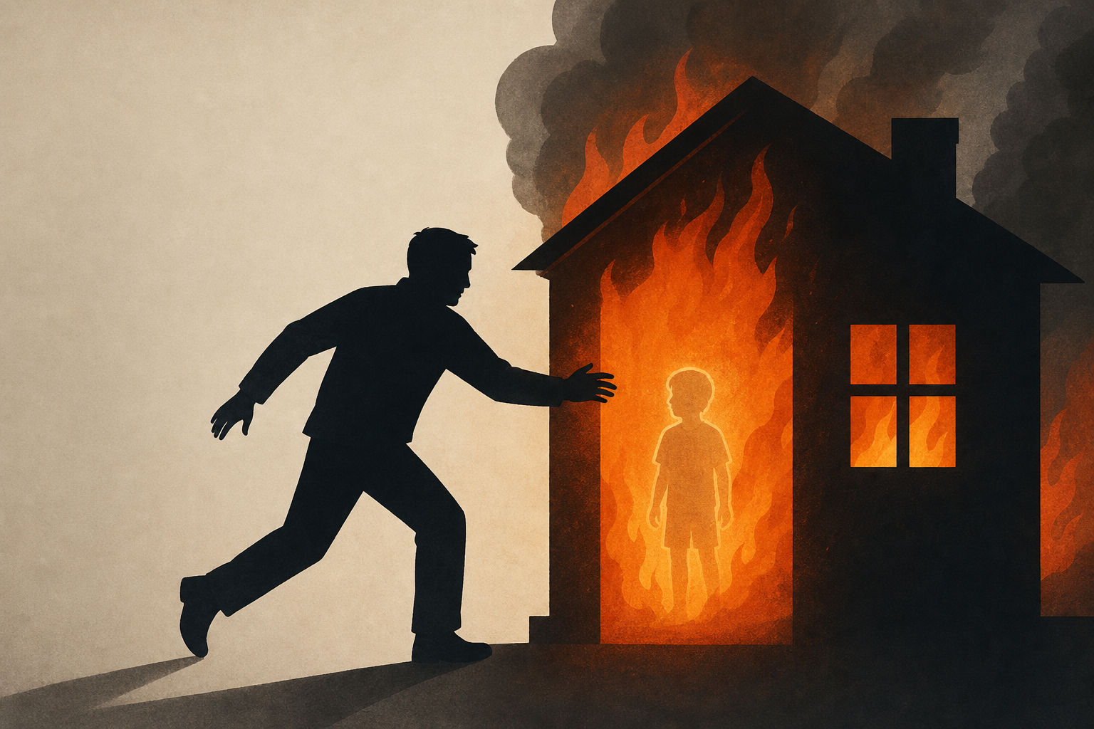 Father dies after going back into burning home to look for 10-year-old child
