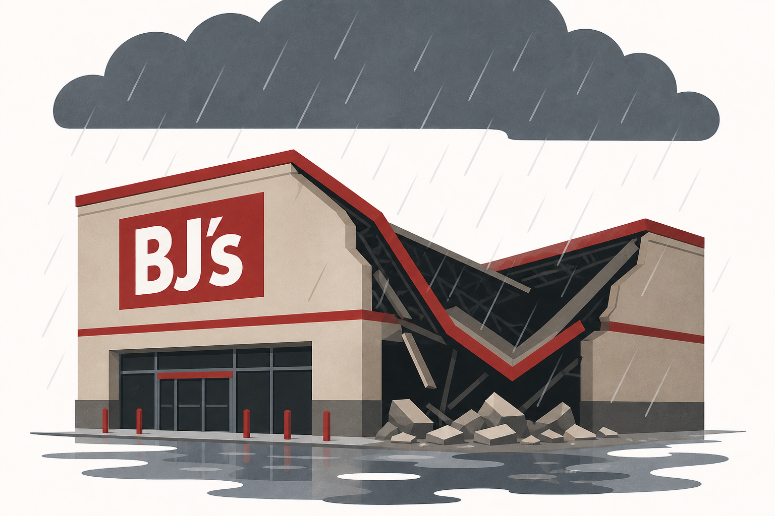 BJ’s roof collapses during heavy rain in New Jersey