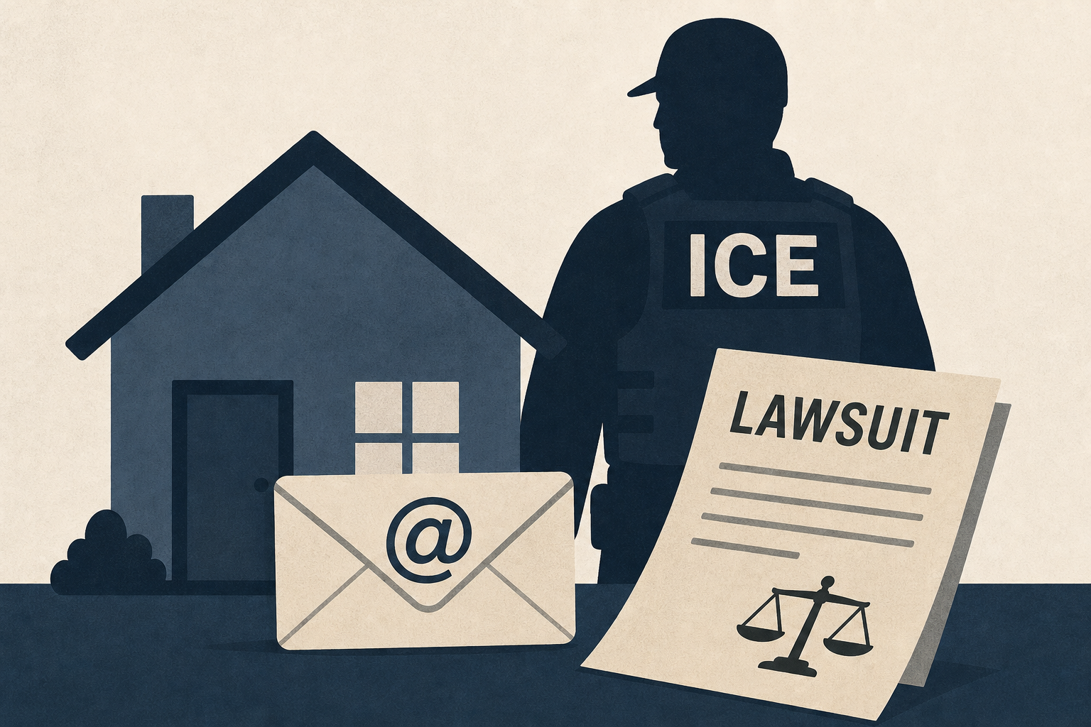 ICE sent officers to his home over an email. Now he’s suing