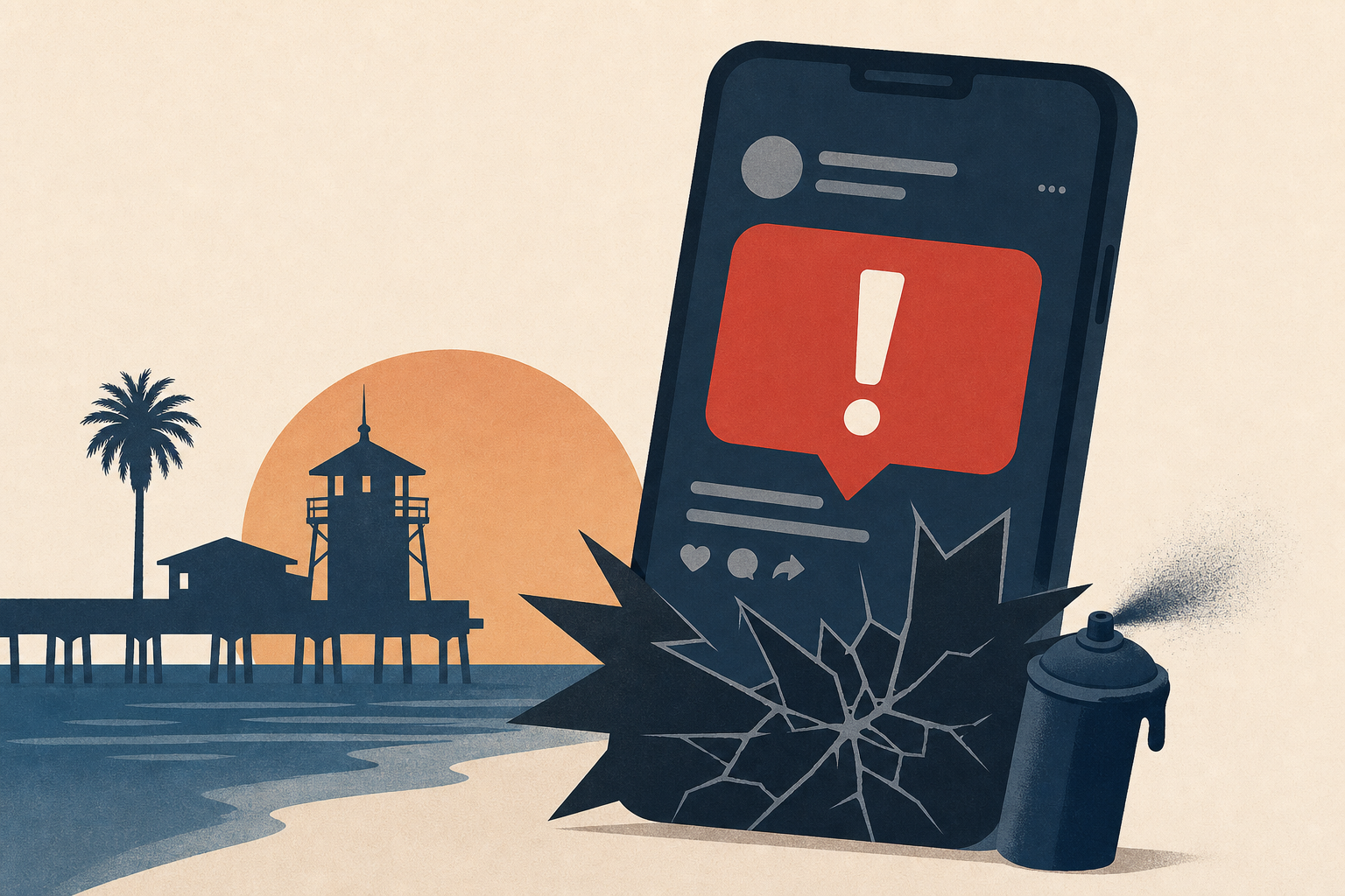Chaos, vandalism in Newport Beach: Are viral social media posts to blame?