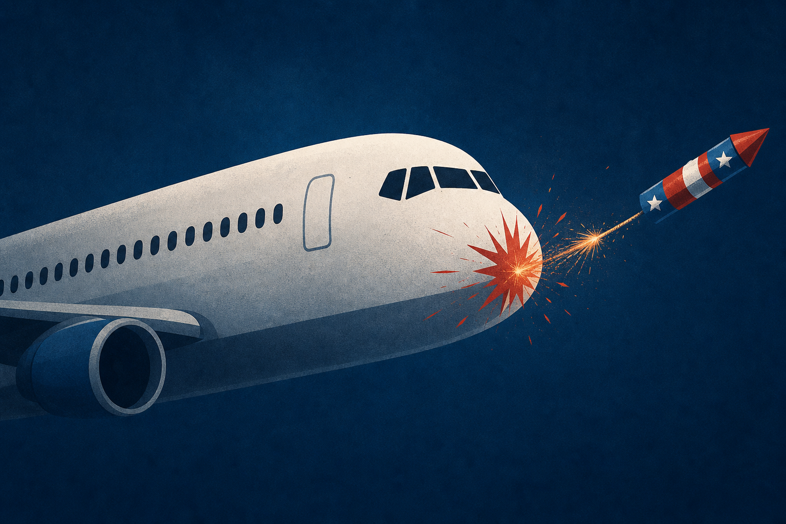 'Felt a big bang': Airplane reportedly struck by firework on Fourth of July