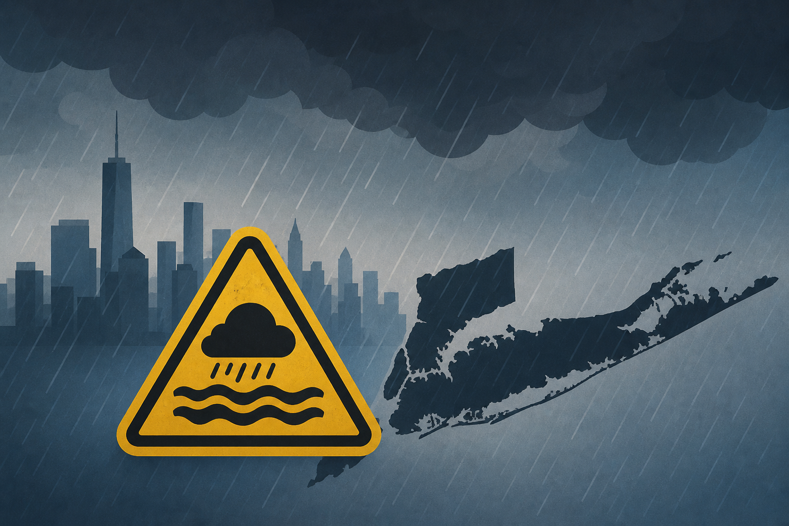 Flash flood warning issued as storms bear down on NYC and Long Island
