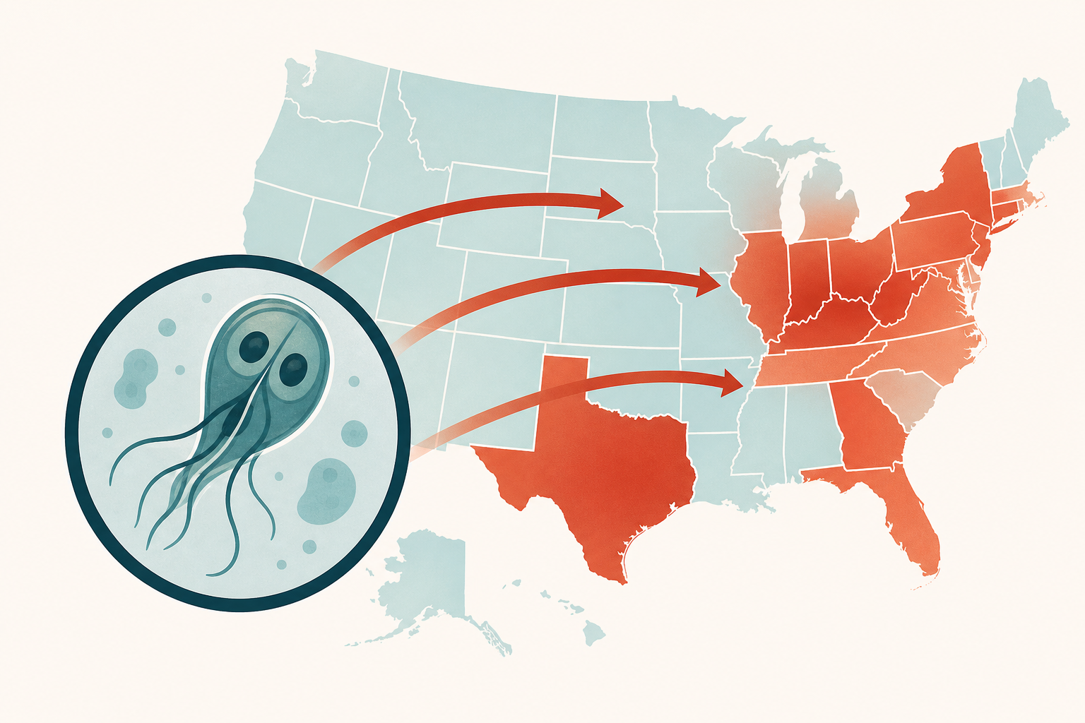 Parasite that causes ‘explosive diarrhea’ continues to spread across the US - these states are being hit hardest