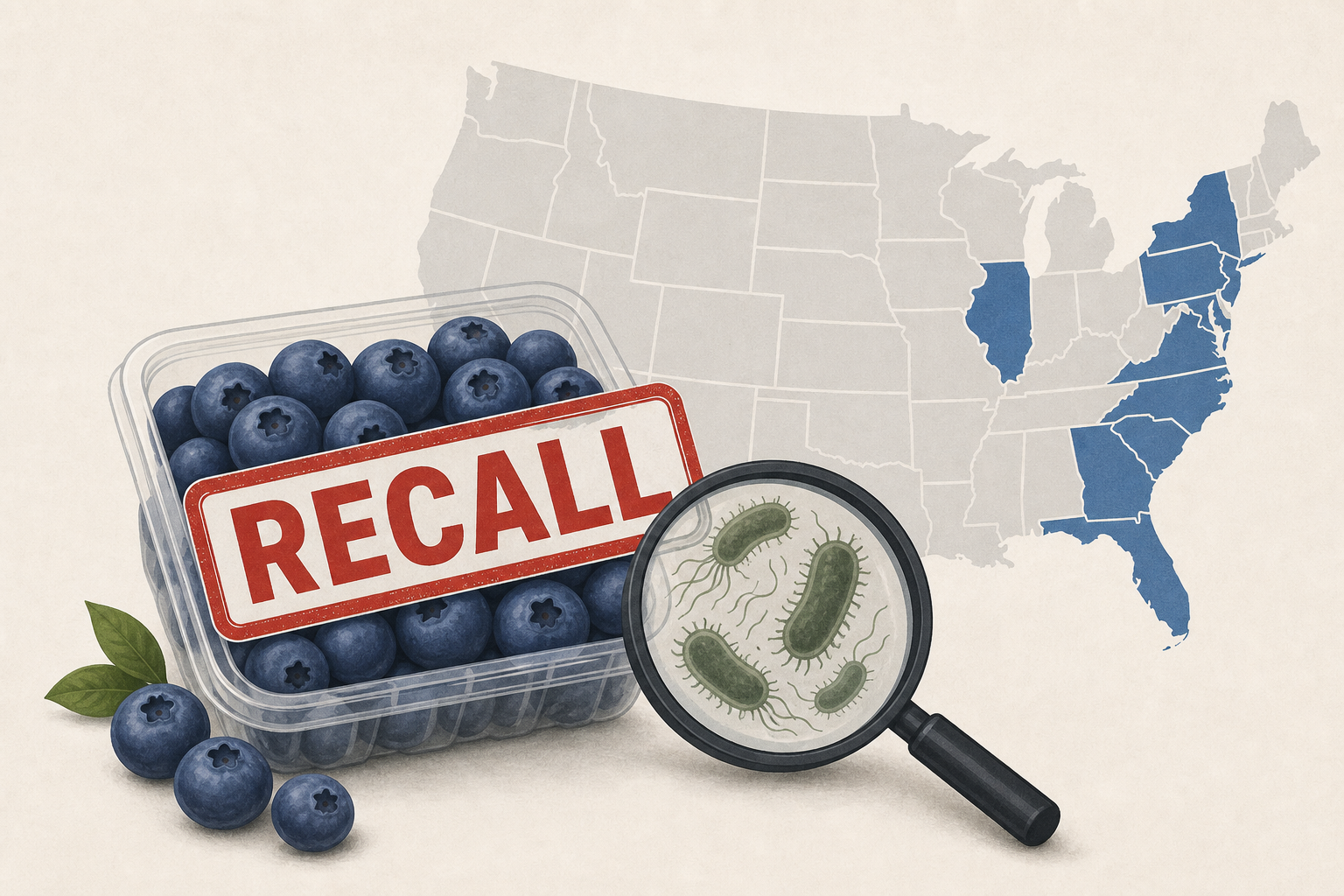 Publix recalls blueberries after multiple people reportedly became severely sick with E. coli. Here are the impacted states