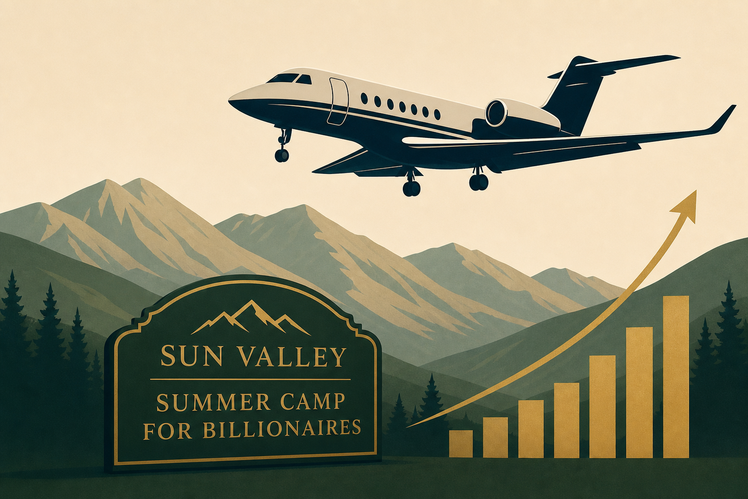 Private Jets Descend on Sun Valley's 'Summer Camp for Billionaires'