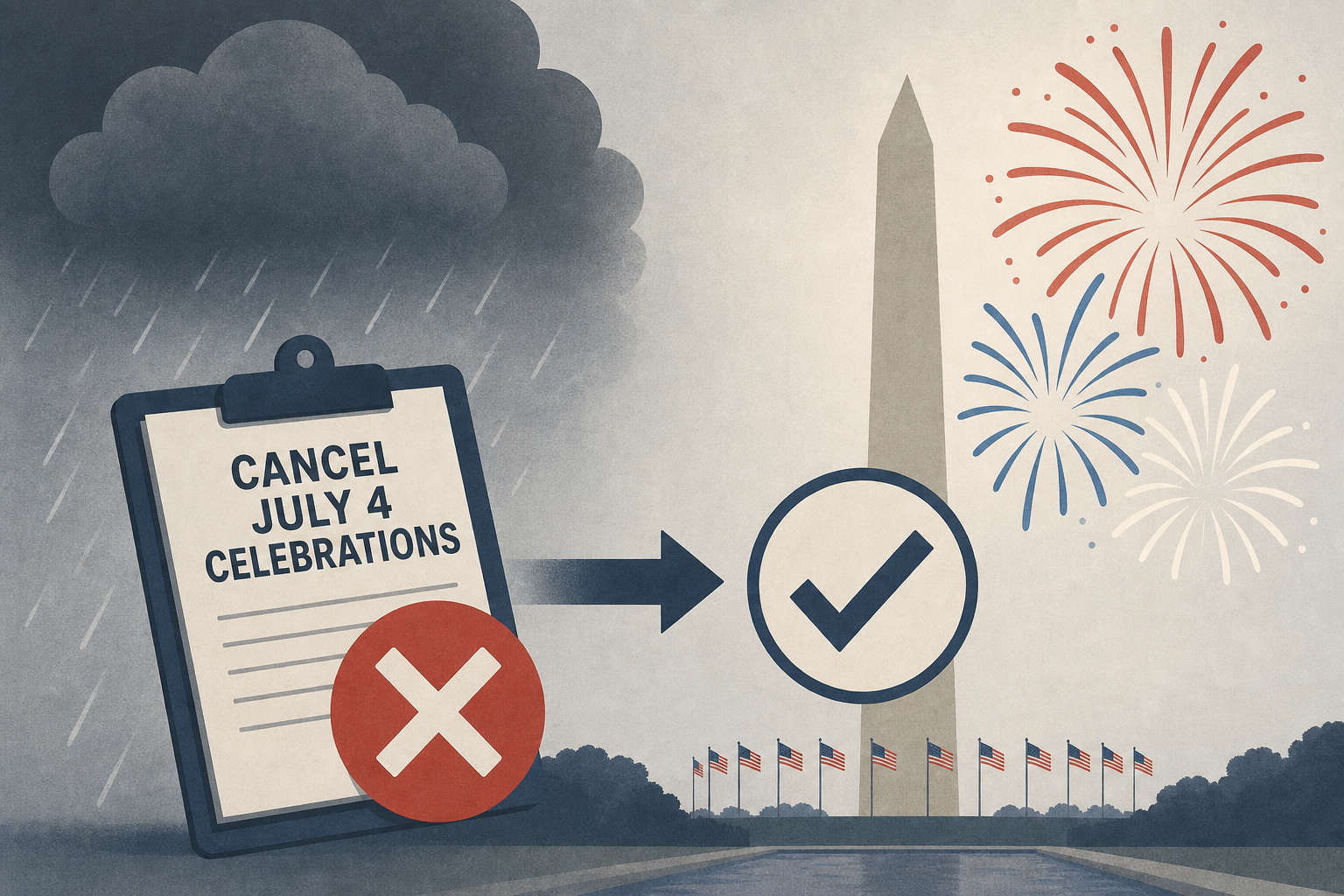 Officials wanted to cancel July 4 celebrations on the National Mall for weather. Then Trump stepped in