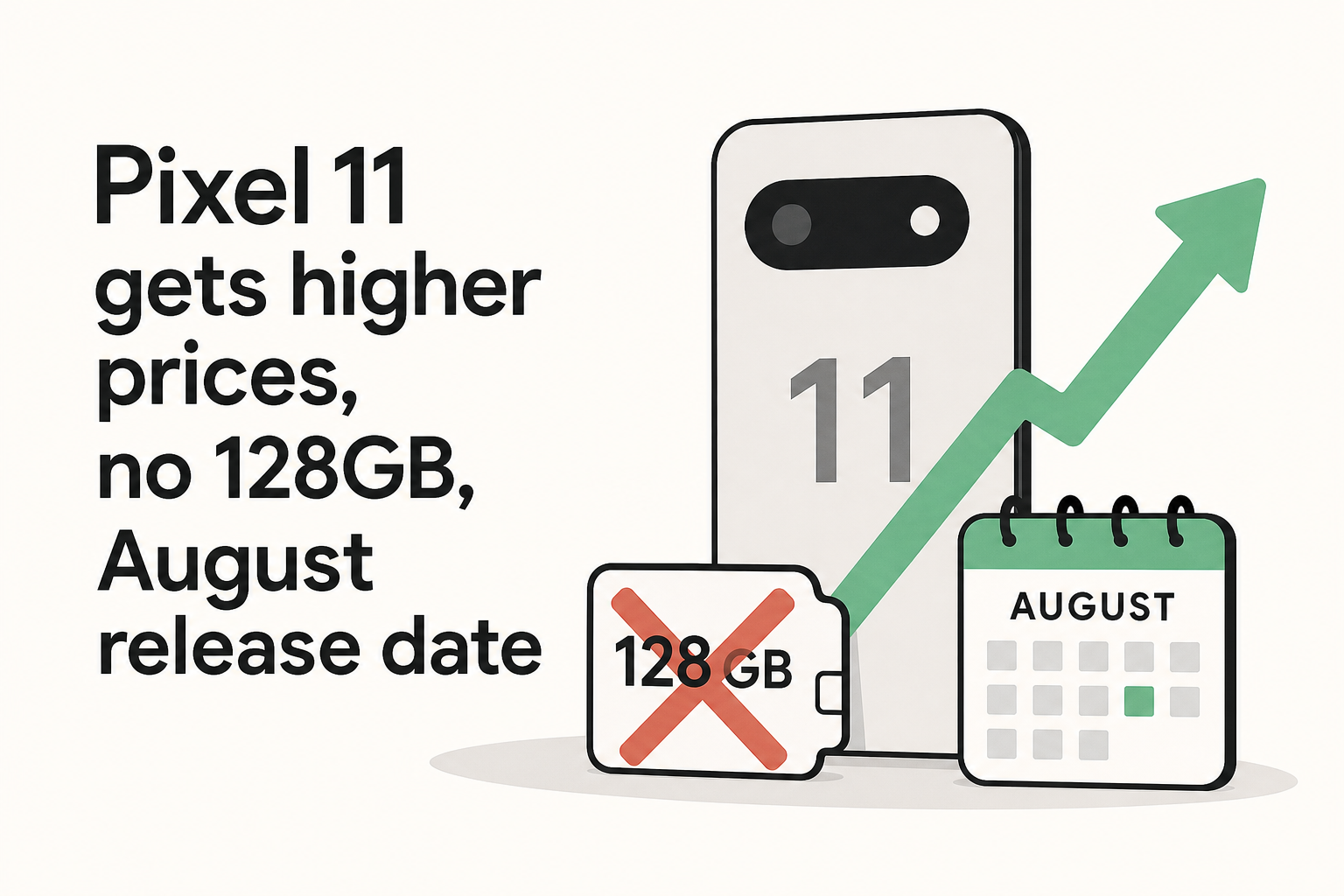 Pixel 11 gets higher prices, no 128GB, August release date