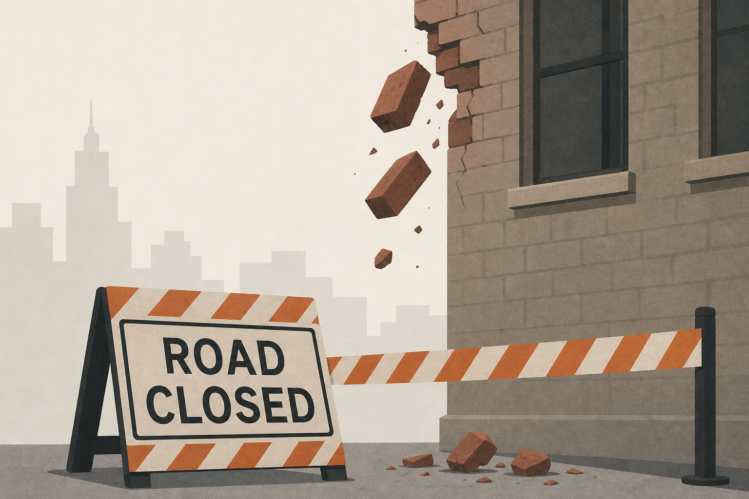 Bricks fall from East 42nd Street building, prompting road closure and evacuations, FDNY says