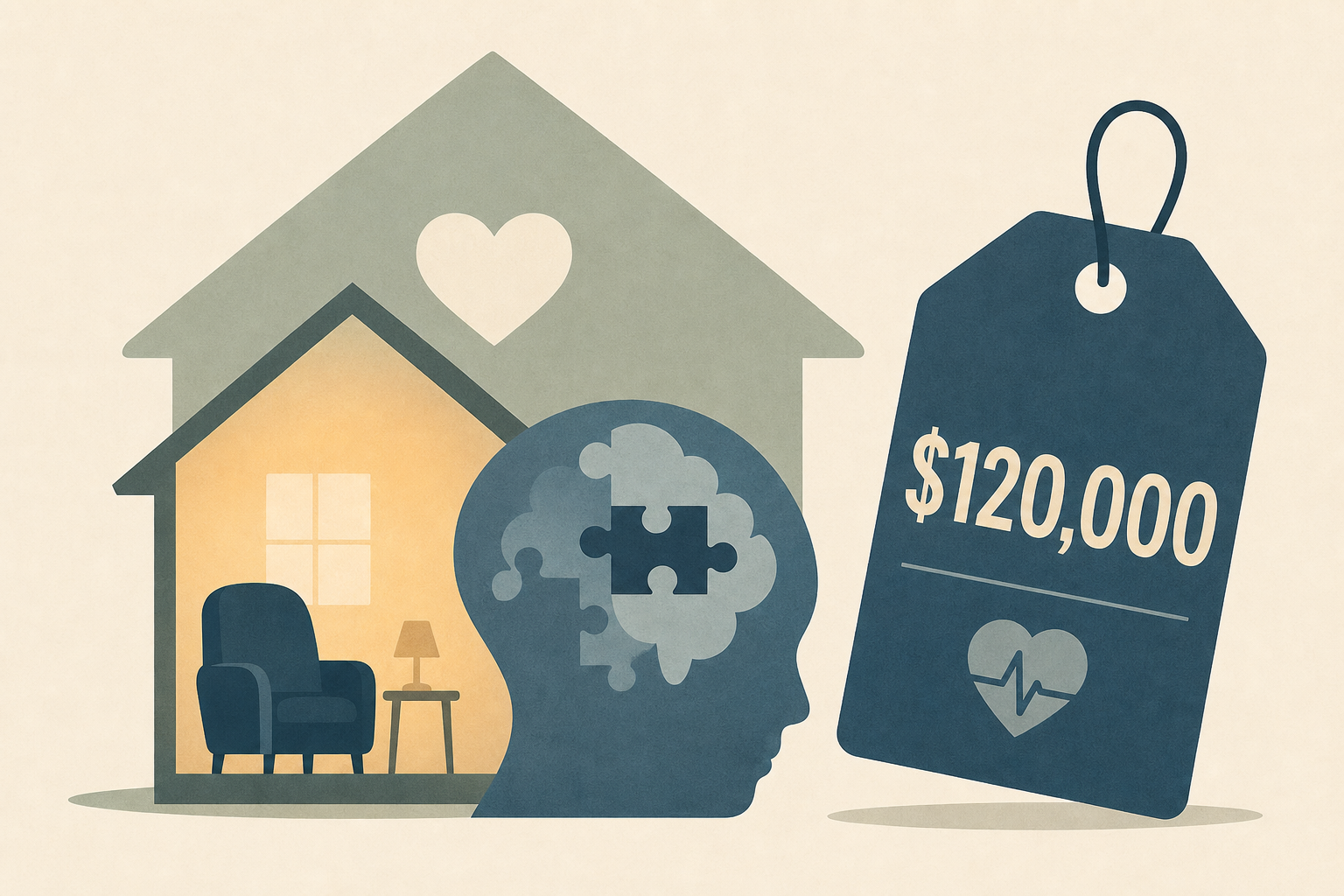 I built a house for my dad with dementia to live in with us. When his health declined, it cost $120,000 to support him.