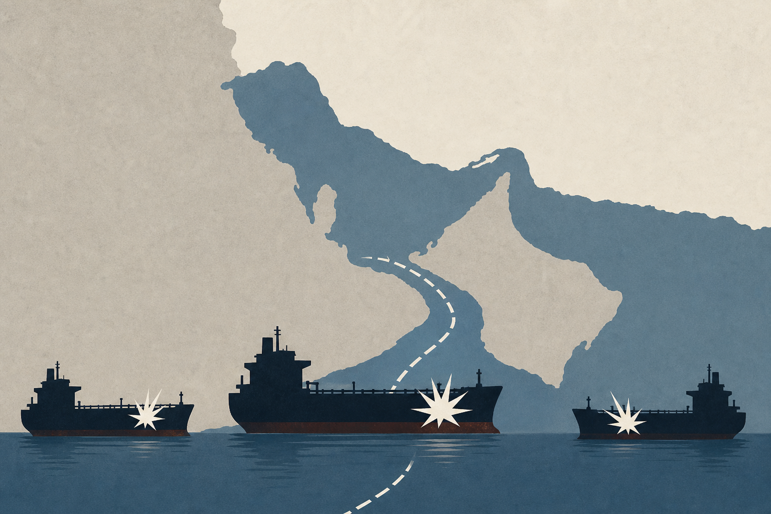 Three tankers hit in the Strait of Hormuz as U.S. revokes license authorizing sale of Iranian oil