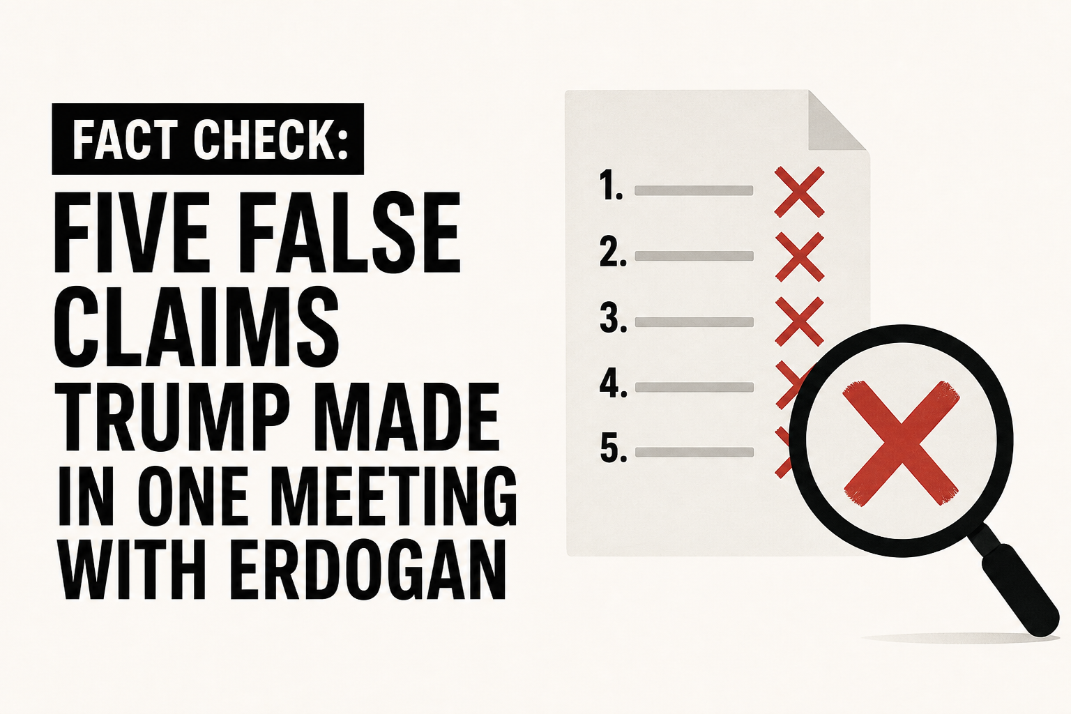 Fact check: Five false claims Trump made in one meeting with Erdogan