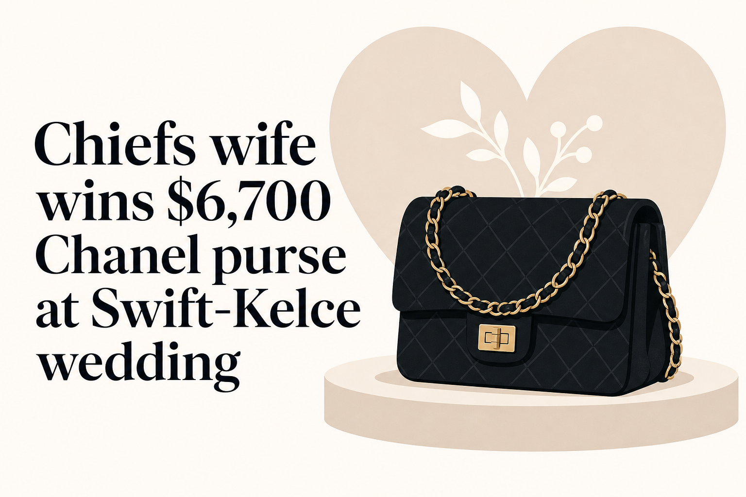 Chiefs wife wins $6,700 Chanel purse at Swift-Kelce wedding