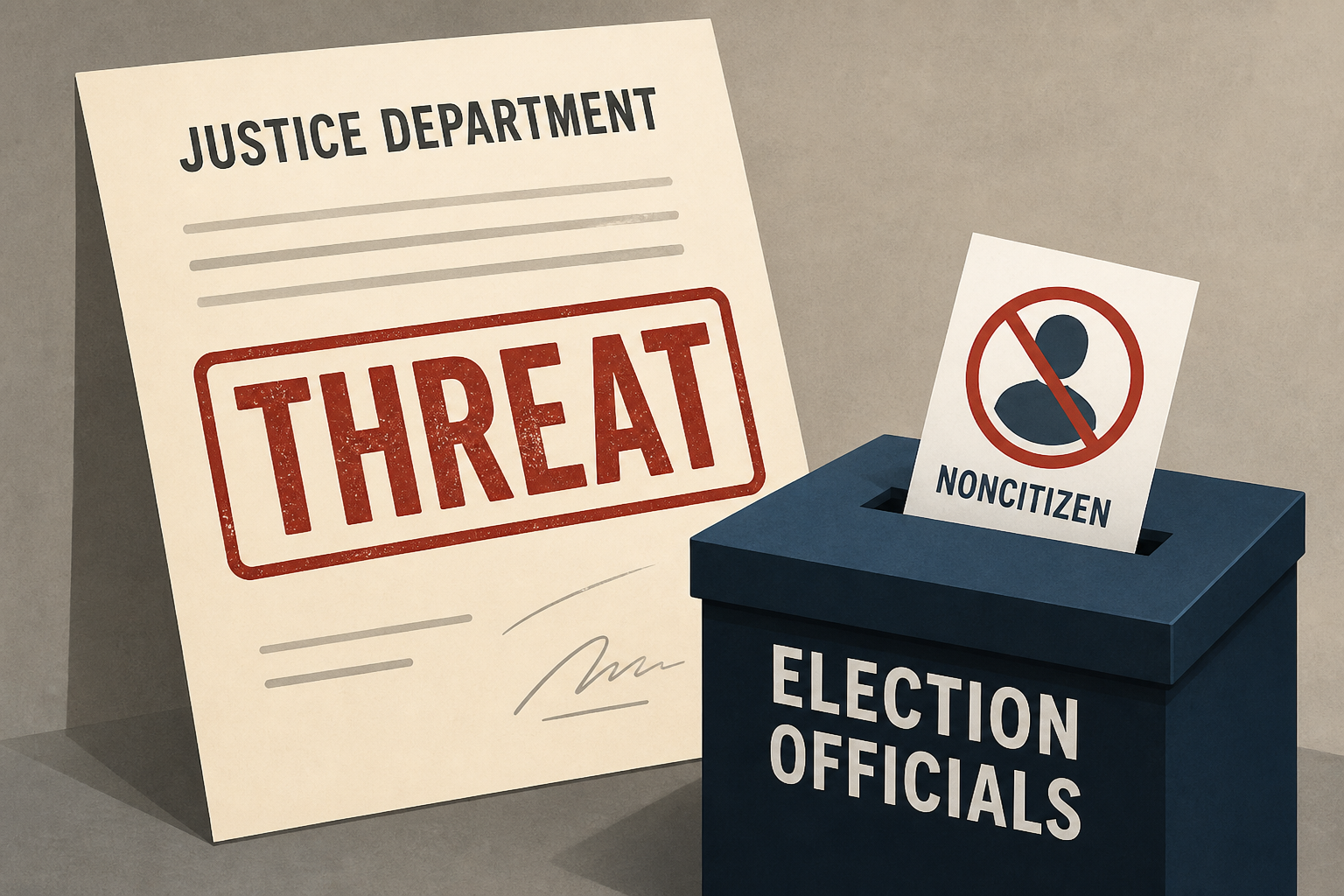 Justice Department Threatens Top Election Officials Over Noncitizen Voting