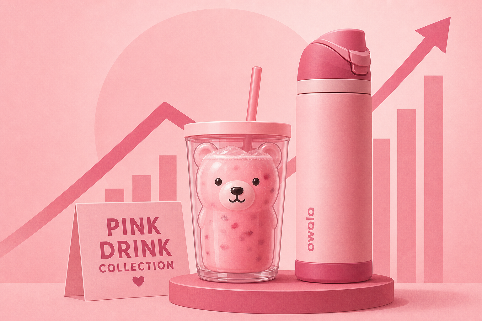 Starbucks' Pink Drink Merch Features The Viral Bearista Cup & Owala