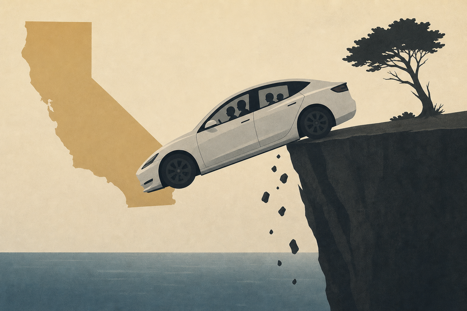 Charges dropped against California doctor who drove Tesla carrying family off cliff