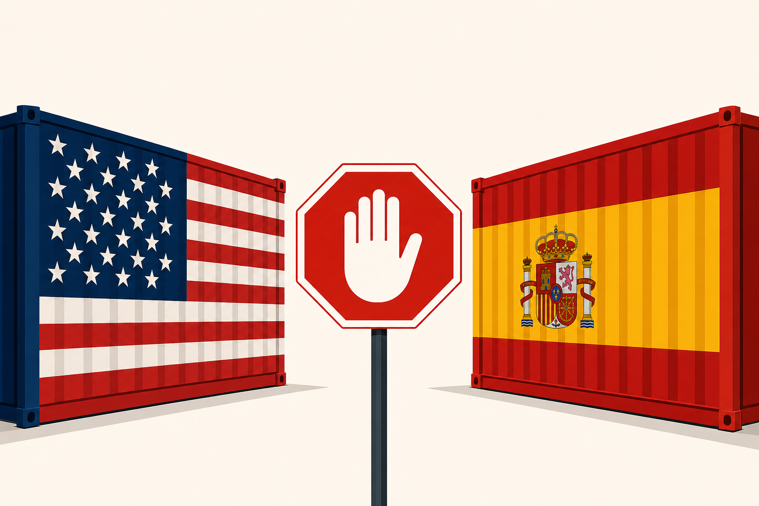 Trump orders a halt to US trade with Spain