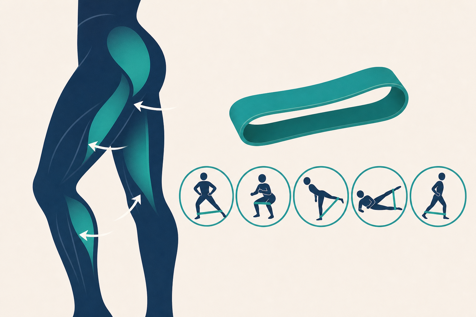 A trainer says these five resistance band exercises hit the areas that your standard leg workout usually misses
