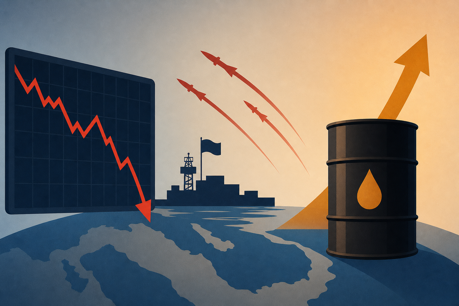 Iran strikes U.S. military sites in the Gulf: global selloff in stocks, oil up