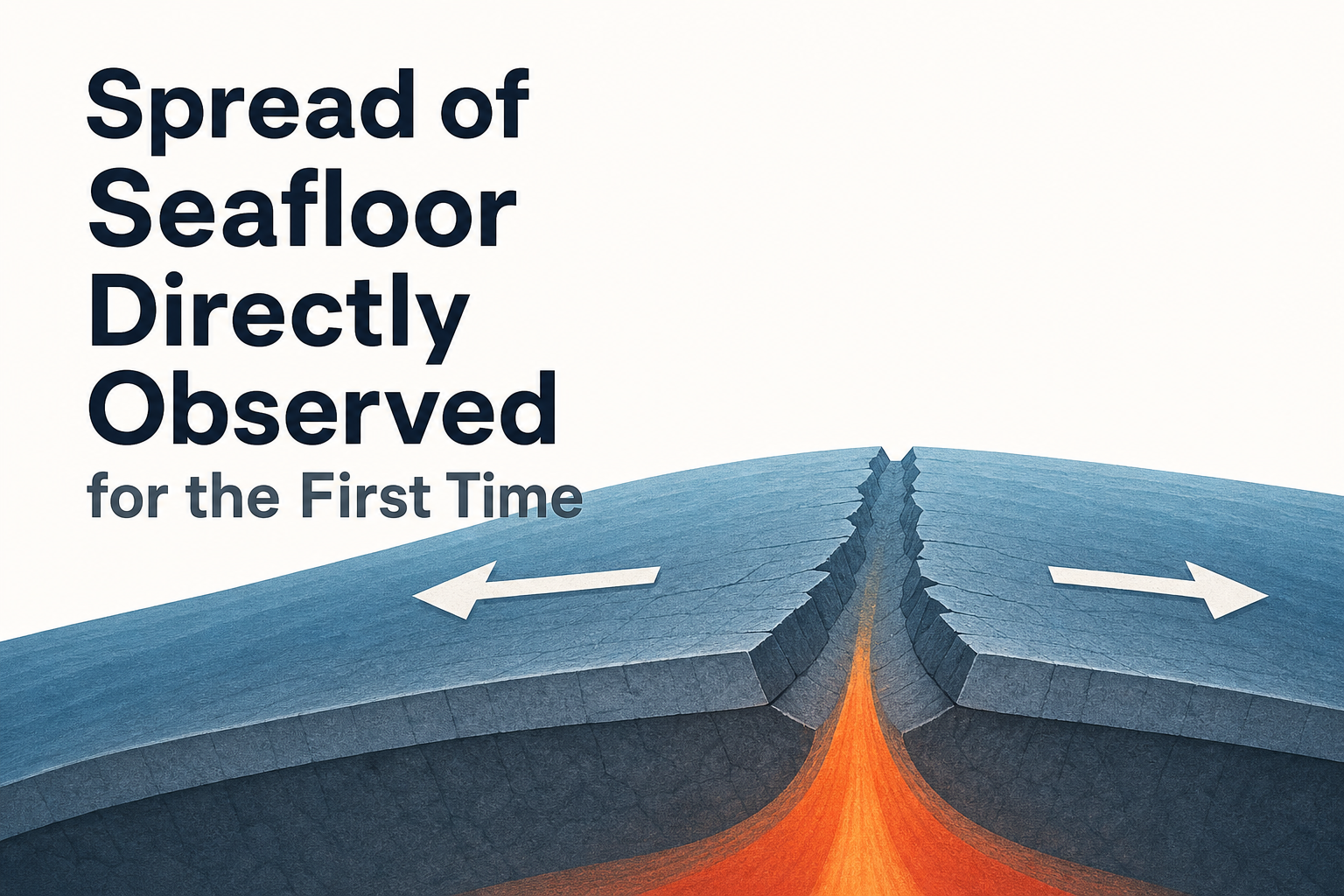 Spread of Seafloor Directly Observed for the First Time