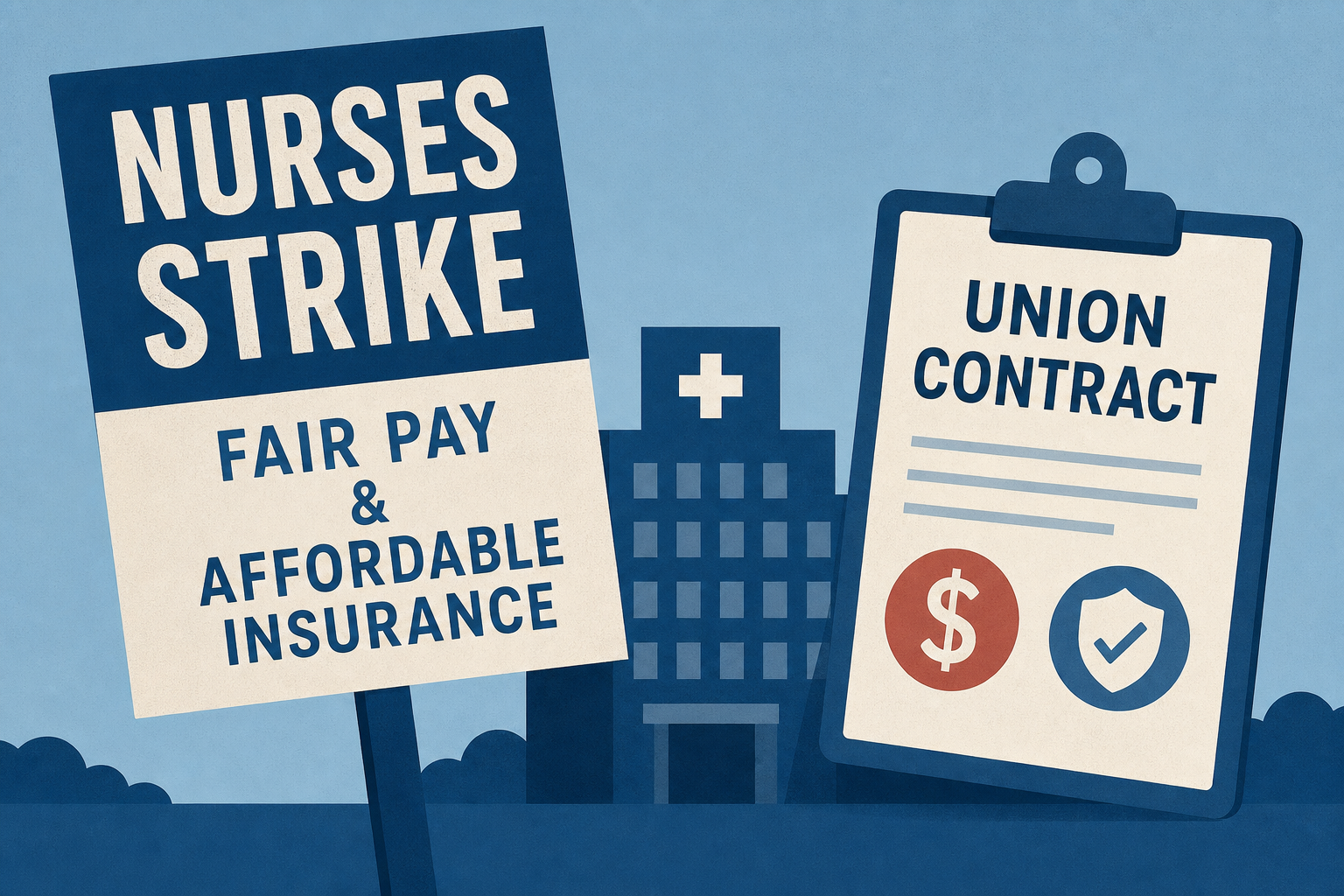 Brigham nurses strike over union contract about pay and insurance
