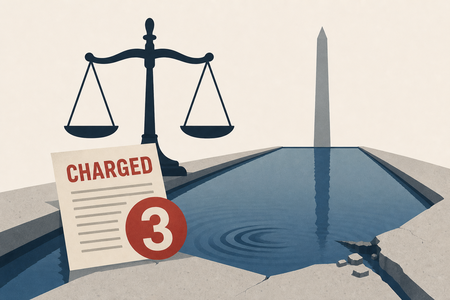 Three More People Charged With Damaging Reflecting Pool