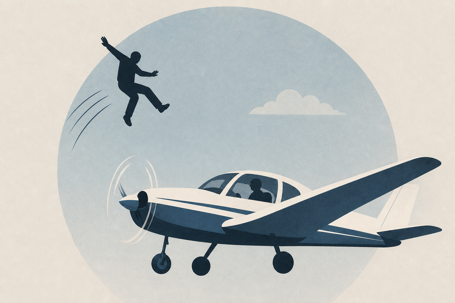 Pilot jumps to his death midair, leaving student to land plane