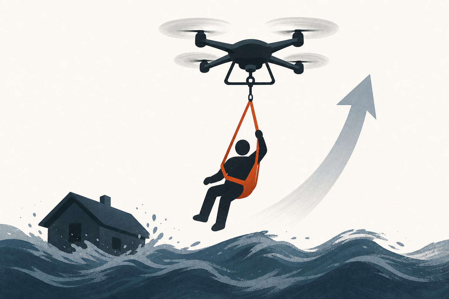 Wild Video Shows Quadcopter Drone Plucking Man From Raging Floodwaters, Whisking Him to Safety