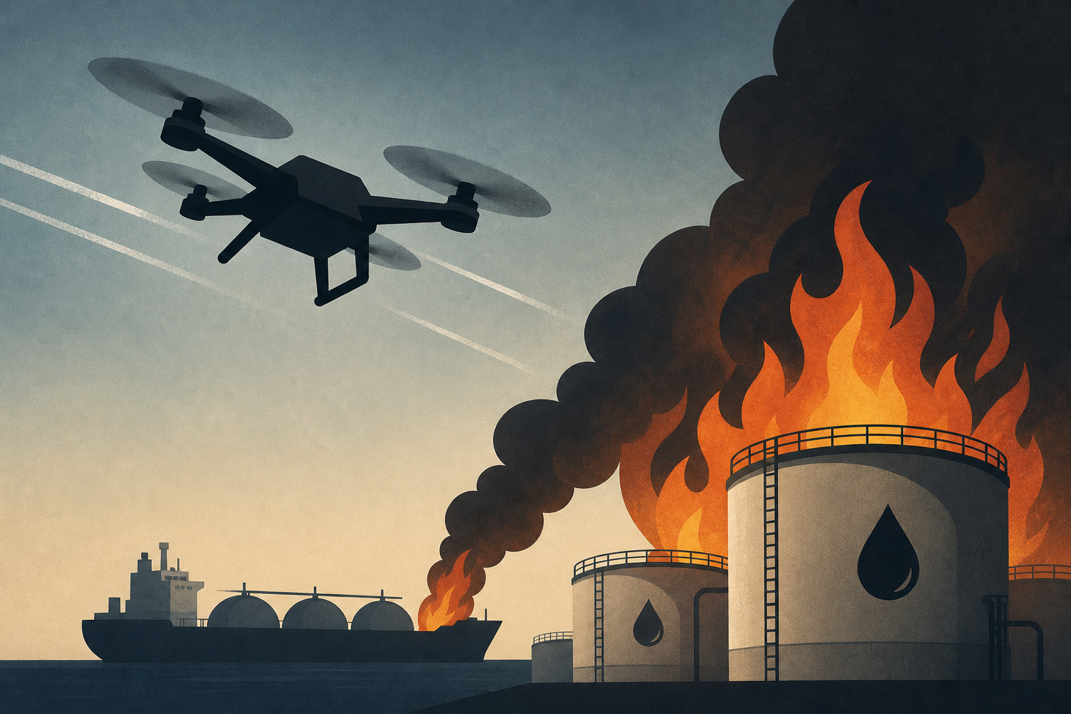 Ukrainian drones batter Russian oil facilities and set more oil tankers ablaze