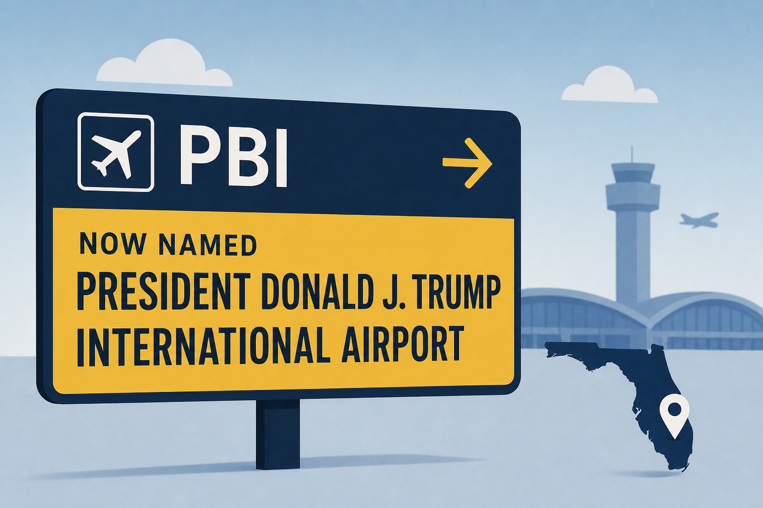 Florida's PBI renamed President Donald J. Trump International Airport : NPR