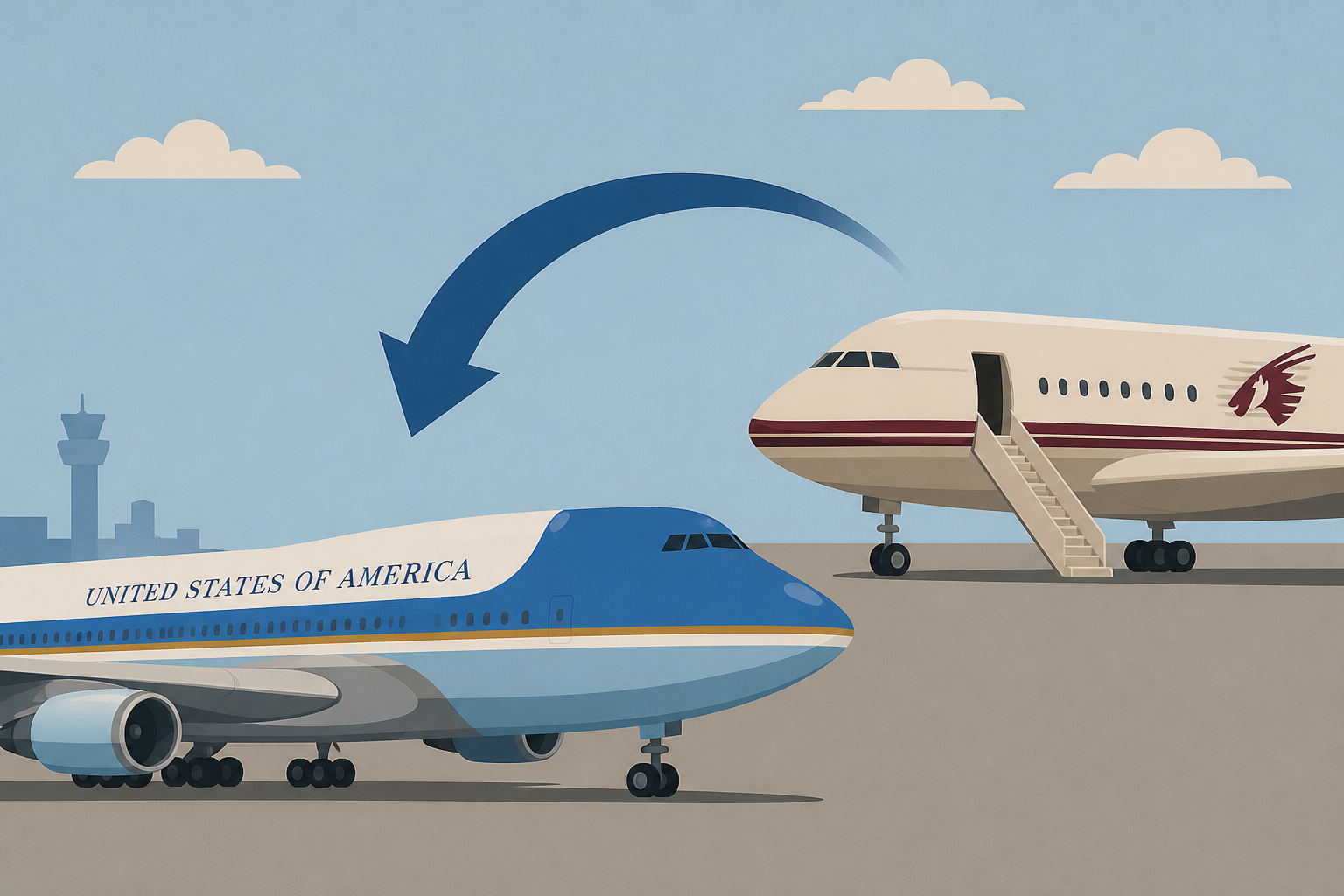 Trump Abruptly Switches Back To Old Air Force One Instead Of Qatari Plane