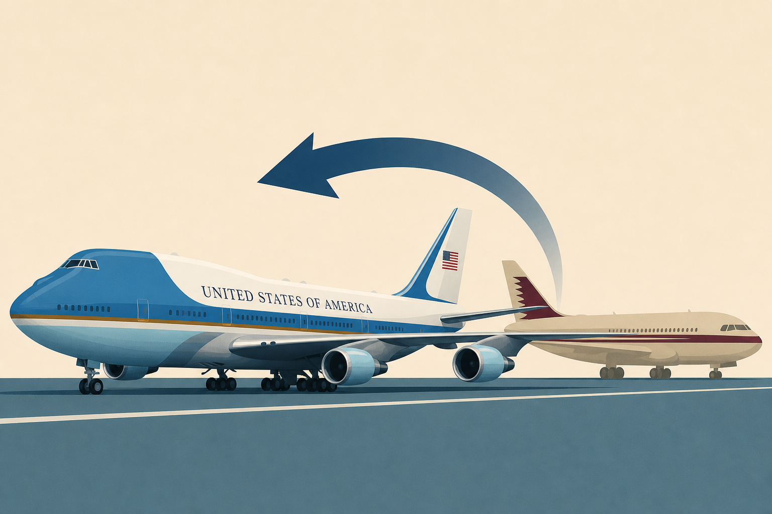 Trump Abruptly Switches Back To Old Air Force One Instead Of Qatari Plane
